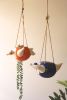 SET OF TWO HANGING  CERAMIC SWIMMERS PLANTERS - ONE EACH