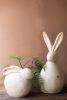 SET OF TWO RABBIT SCULPTURES