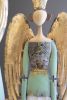 SET OF TWO PAINTED METAL CHRISTMAS ANGELS