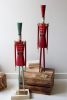 SET OF TWO PAINTED METAL CHRISTMAS SOLDIERS