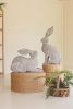 SET OF TWO RUSTIC METAL RABBITS