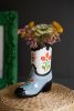 1 CERAMIC COWBOY BOOT VASE