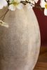 TALL STONE COMPOSITE SCALLOPED VASE