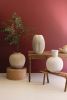 TALL STONE COMPOSITE FLUTED BULB VASE