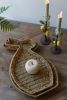 SET OF TWO WOVEN VINE RABBIT TRAYS