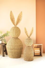 SET OF TWO GIANT WOVEN VINE  EASTER RABBITS
