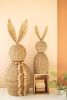 SET OF TWO GIANT WOVEN VINE  EASTER RABBITS