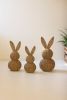SET OF THREE WOVEN VINE EASTER RABBITS