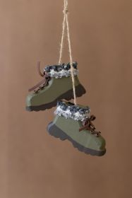 GREEN BOOTS CHRISTMAS ORNAMENT