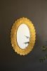 LAYERED ANTIQUE GOLD SCALLOP FRAMED MIRROR