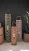 SET OF THREE WILLOW LANTERNS WITH GLASS INSERTS - ONE EACH