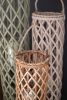 SET OF THREE WILLOW LANTERNS WITH GLASS INSERTS - ONE EACH