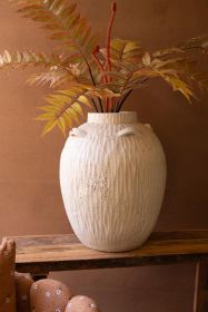 STONE COMPOSITE URN WITH FOUR HANDLES