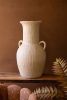 STONE COMPOSITE URN WITH TWO HANDLES