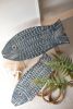SET OF TWO WOODEN FISH STOOLS