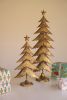 SET OF TWO ANTIQUE GOLD CHRISTMAS TREES