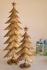 SET OF TWO ANTIQUE GOLD CHRISTMAS TREES