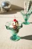 6 RECYCLED GLASS ICE CREAM DISH WITH RUFFLED EDGE