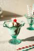 6 RECYCLED GLASS ICE CREAM DISH WITH RUFFLED EDGE