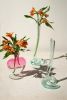 4 GLASS HEART VASE - OMBRE PINK - LARGE