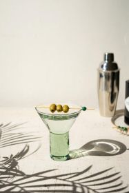 CLEAR MARTINI GLASS WITH SOLID BASE