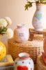 SET OF FIVE CERAMIC HEARTS WITH WORDS VASES