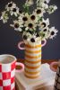 SET OF THREE PATEREND CERAMIC CYLINDER VASES WITH HANDLES