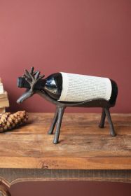 CAST IRON REINDEER WINE BOTTLE HOLDER