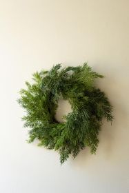 ARTIFICIAL CEDAR WREATH - 16"D