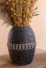 SET OF FIVE MODERN BLACK CLAY VASES