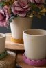 SET OF THREE SCALLOPED CLAY PLANTERS