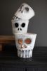 SET OF THREE HALLOWEEN SKULL VASES