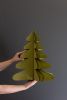 SET OF FIVE ACCORDION PAPER CHRISTMAS TREES - ONE EACH