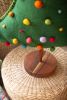 LARGE FELT CHRISTMAS TREE ON WOOD BASE
