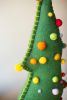 LARGE FELT CHRISTMAS TREE ON WOOD BASE