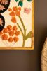 FRAMED HAND-HOOKED ART WITH BUTTERFLY AND FLOWERS