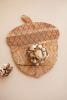 ACACIA WOOD AND MARBLE ACORN SERVING BOARD