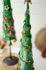 SET OF TWO RECYCLED METAL CHRISTMAS TREES