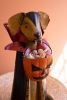 SET OF TWO RECYCLED METAL HALLOWEEN CAT AND  DOG