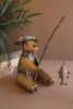 RECYCLED IRON BROWN BEAR FISHING