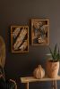 SET OF TWO FRAMED DRIFTWOOD LEAVES