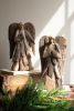 SET OF TWO DRIFTWOOD ANGELS