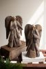 SET OF TWO DRIFTWOOD ANGELS