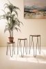 SET OF THREE NESTING MOSAIC TILE TABLES WITH METAL BASES