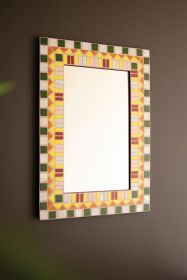 RECTANGLE MOSAIC TILE FRAMED MIRROR