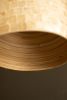 SPUN BAMBOO PENDANT LIGHT WITH CAPIZ SHELL DETAIL #1