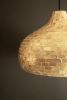 SPUN BAMBOO PENDANT LIGHT WITH CAPIZ SHELL DETAIL #2