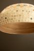 SPUN BAMBOO PENDANT LIGHT WITH CAPIZ SHELL DETAIL #3