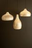SPUN BAMBOO PENDANT LIGHT WITH CAPIZ SHELL DETAIL #3