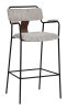 Couva Barstool Gray Tweed